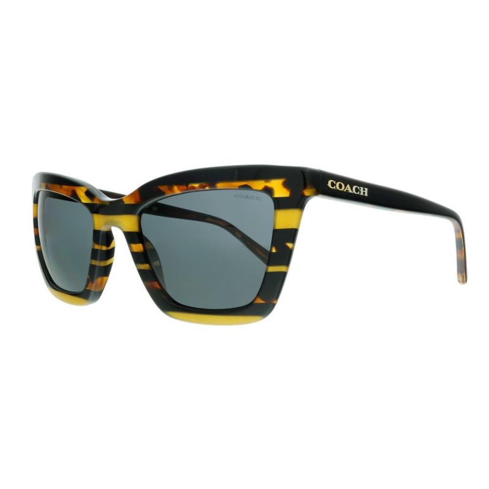 Coach 0HC8203 544087 Amber Glitter Varsity Stripe Square Sunglasses